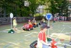 MŠ - Mobilní dopravní hřiště, barevná třída (21. 6. 2017)